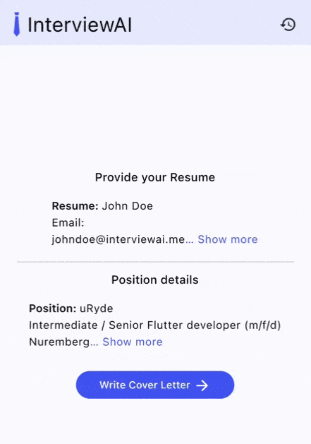 Cover Letter